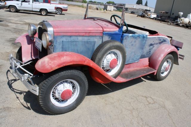 1930 Red/White/Blue Ford Model A Roadster