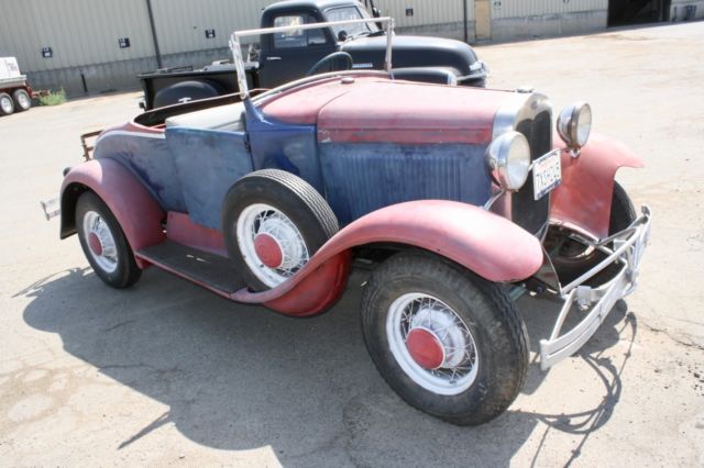 1930 Red/White/Blue Ford Model A Roadster