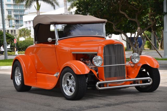1930 FLAME ORANGE Ford Model A Convertible