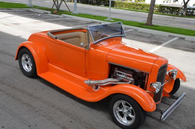 1930 FLAME ORANGE Ford Model A Convertible