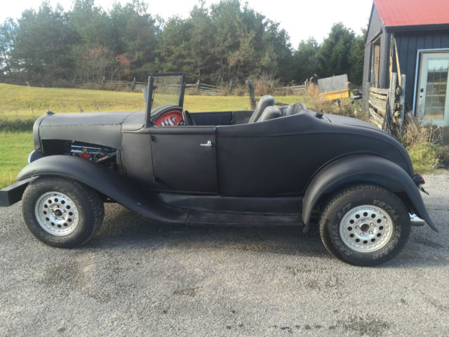 1930 Black Ford Model A Convertible
