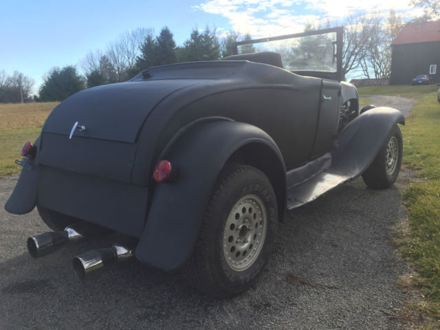 1930 Black Ford Model A Convertible