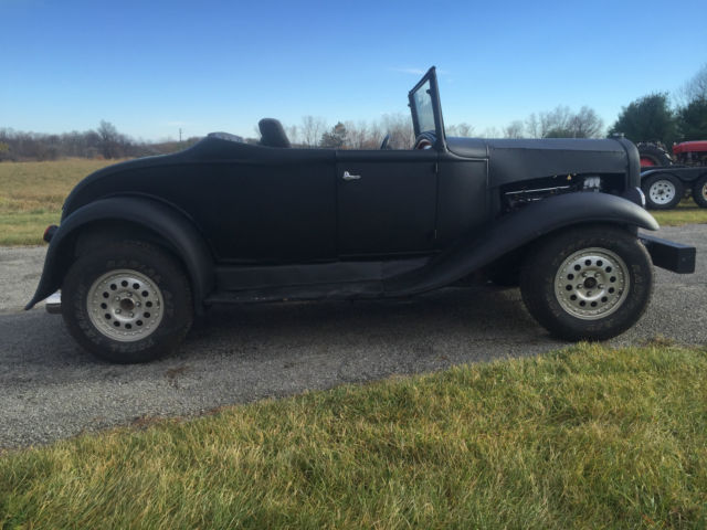 1930 Black Ford Model A Convertible