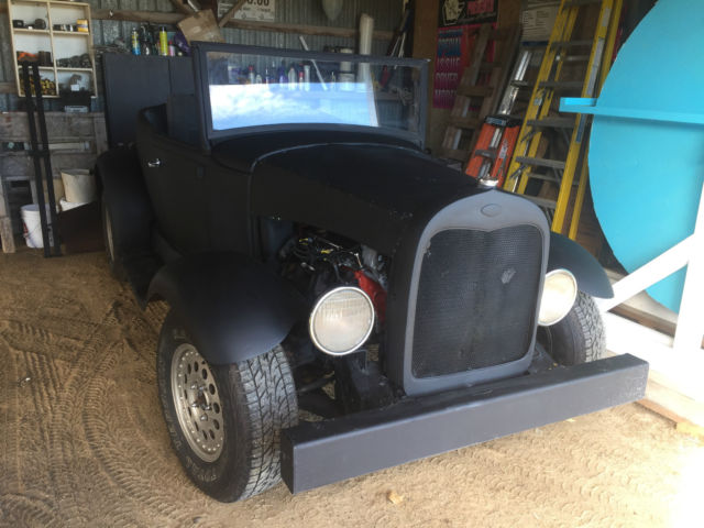 1930 Black Ford Model A Convertible