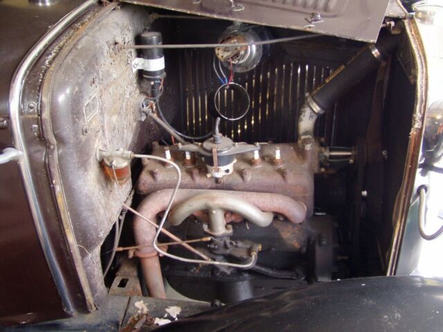 1930 black brown Ford Model A Coupe