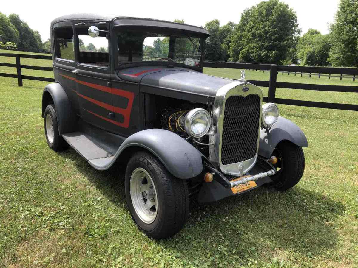 1930 Black Ford Model A Sedan