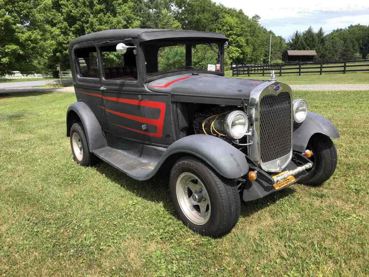 1930 Black Ford Model A Sedan