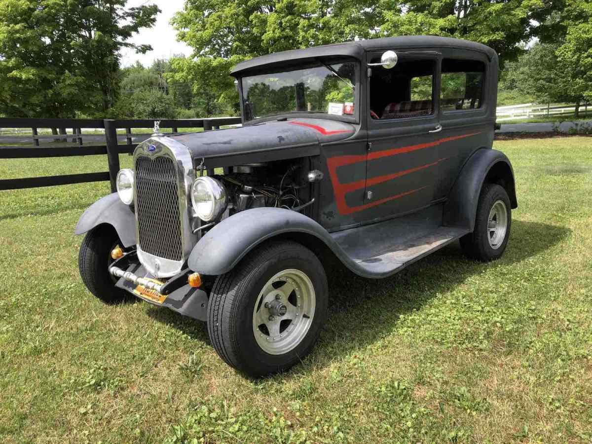 1930 Black Ford Model A Sedan