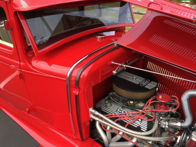 1930 Pantera Red Ford Model A Coupe