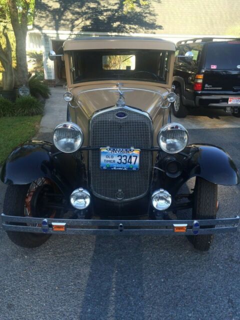 1930 Tan Ford Model A Towne Sedan