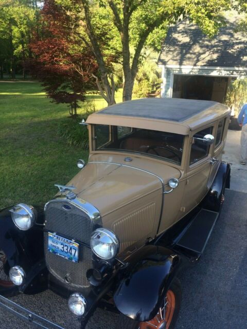 1930 Tan Ford Model A Towne Sedan
