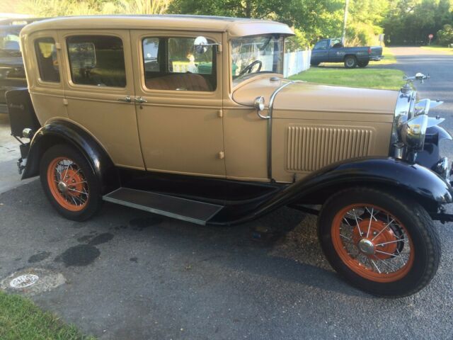 1930 Tan Ford Model A Towne Sedan