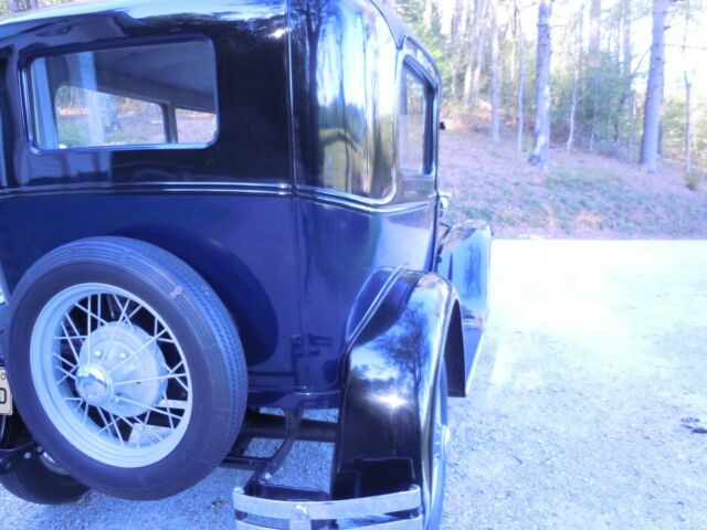 1930 Blue/black Ford Model A Two door sedan