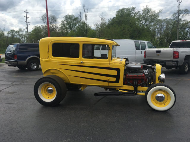1930 Yellow Ford Model A Sedan
