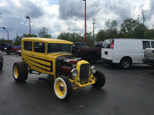1930 Yellow Ford Model A Sedan