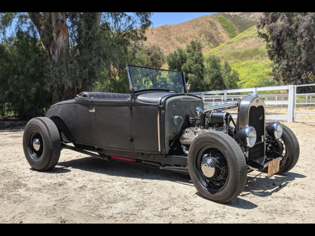 1930 Black Ford Model A Roadster