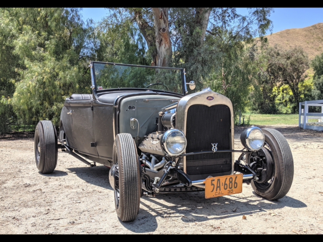1930 Black Ford Model A Roadster