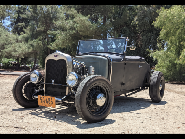 1930 Black Ford Model A Roadster