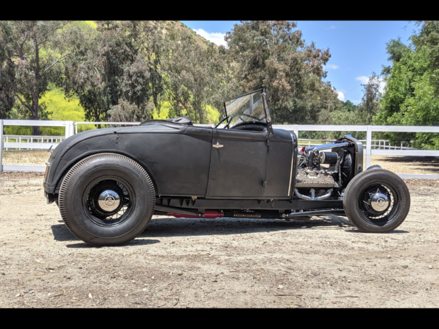 1930 Black Ford Model A Roadster