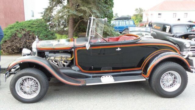 1929 Black w/ murals Ford Model A Roadster