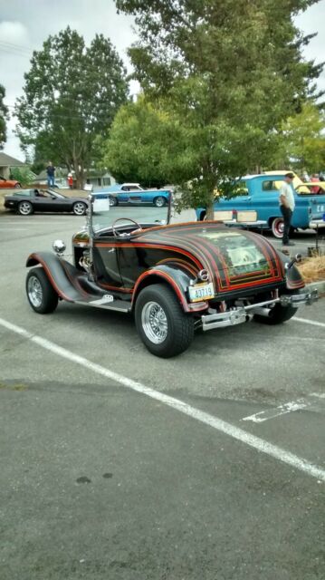 1929 Black w/ murals Ford Model A Roadster
