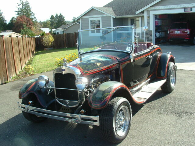 1929 Black w/ murals Ford Model A Roadster