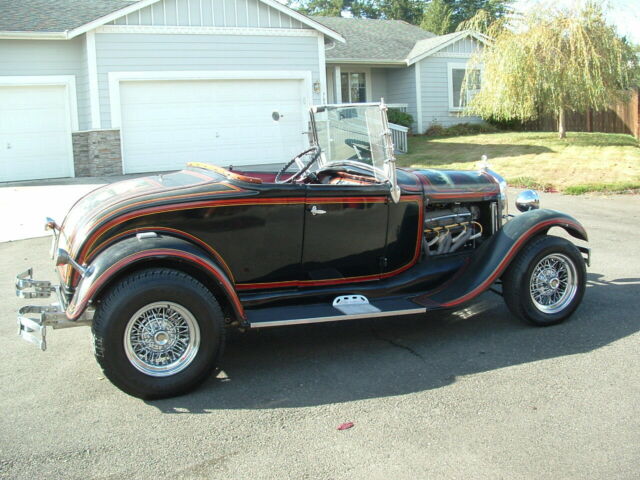1929 Black w/ murals Ford Model A Roadster