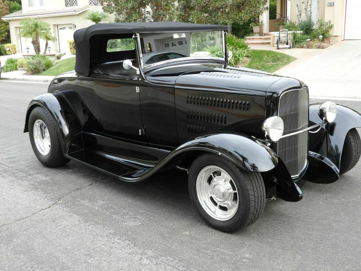 1930 Black Ford Roadster Convertible