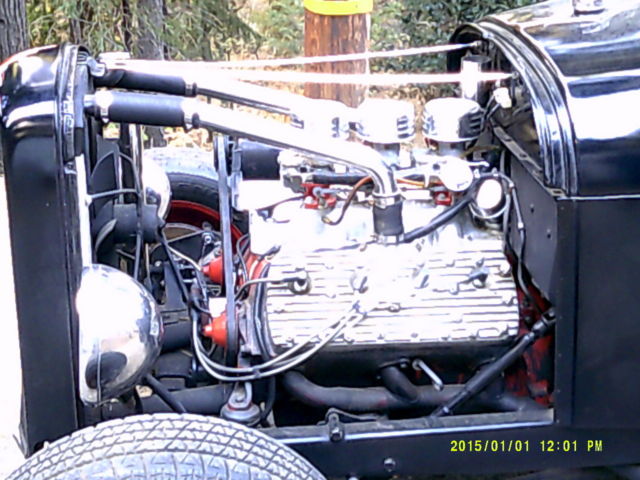 1930 flat black Ford Model A 2 door