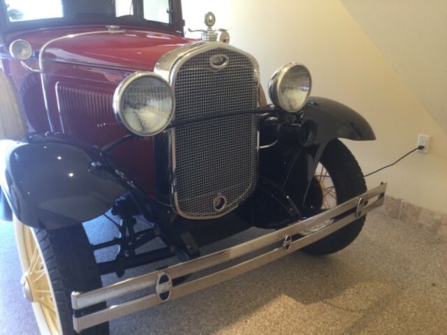 1930 Red Ford Model A 2 door