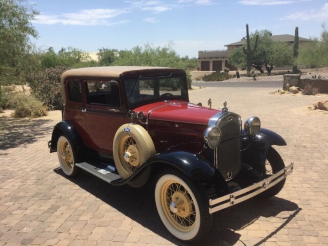 1930 Red Ford Model A 2 door