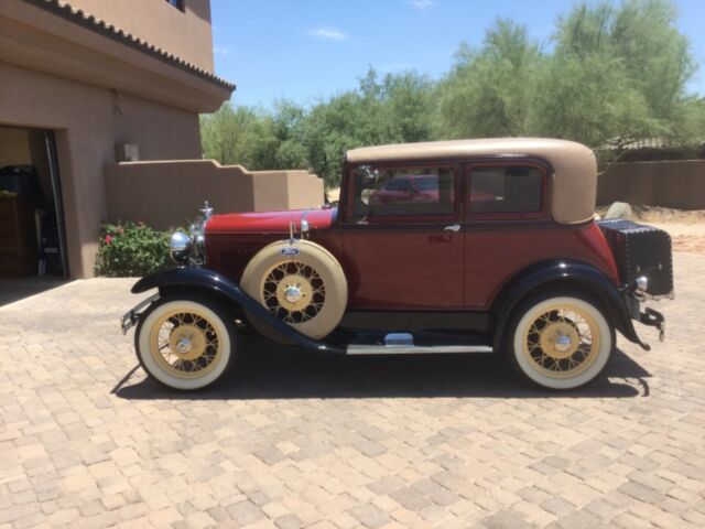 1930 Red Ford Model A 2 door