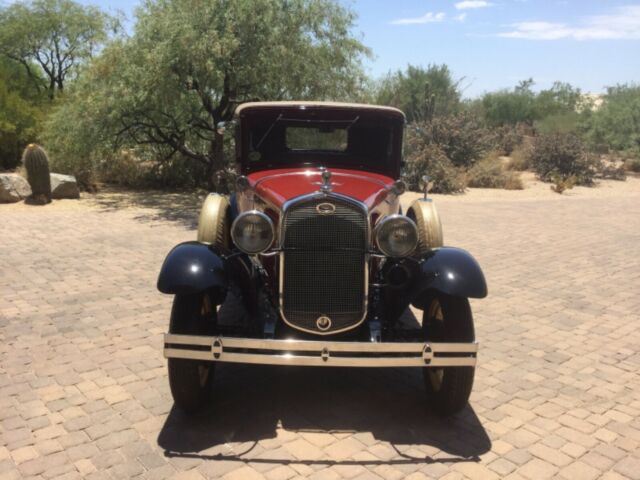 1930 Red Ford Model A 2 door
