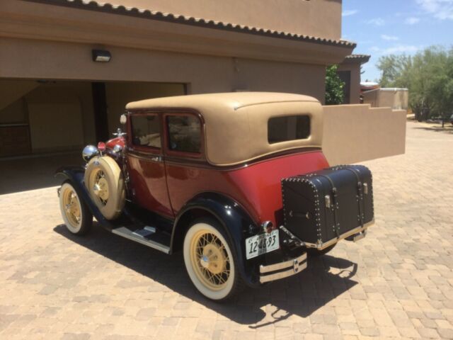 1930 Red Ford Model A 2 door