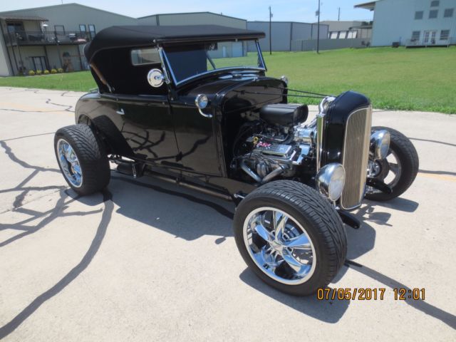 1930 Black Ford Model A Convertible