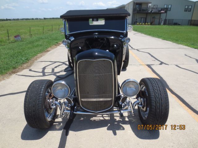 1930 Black Ford Model A Convertible