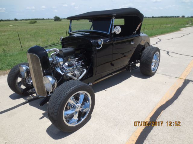 1930 Black Ford Model A Convertible