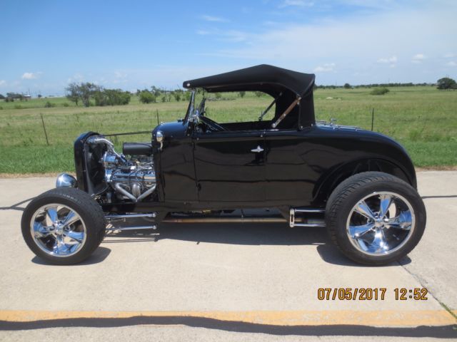 1930 Black Ford Model A Convertible