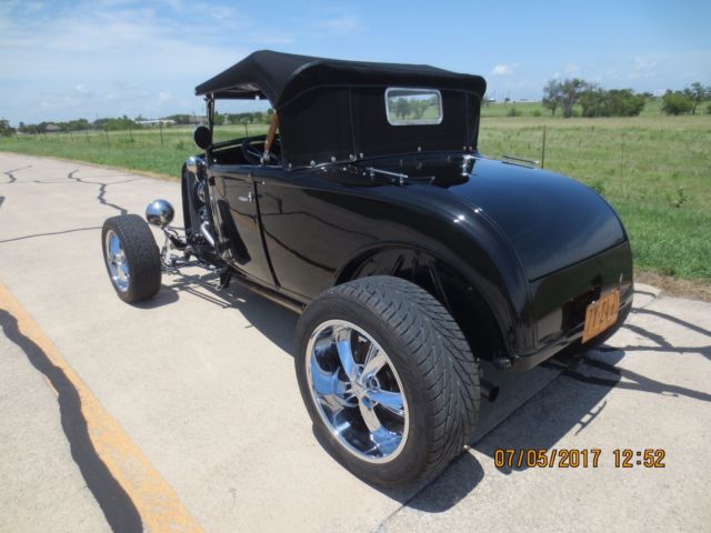 1930 Black Ford Model A Convertible