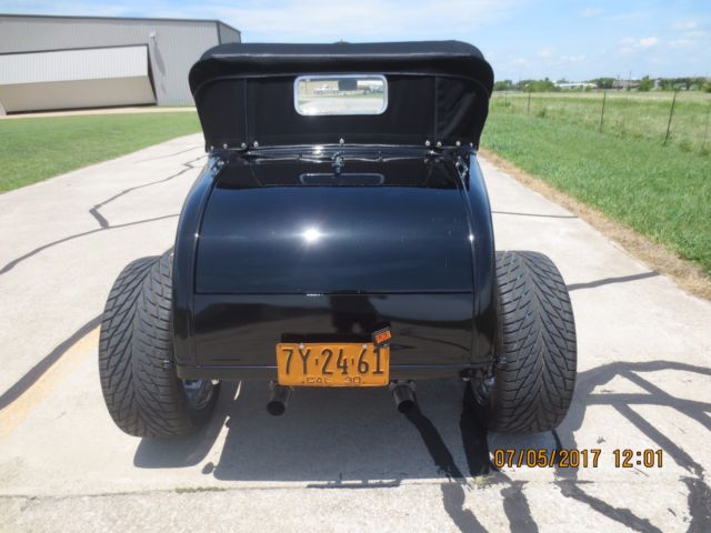 1930 Black Ford Model A Convertible