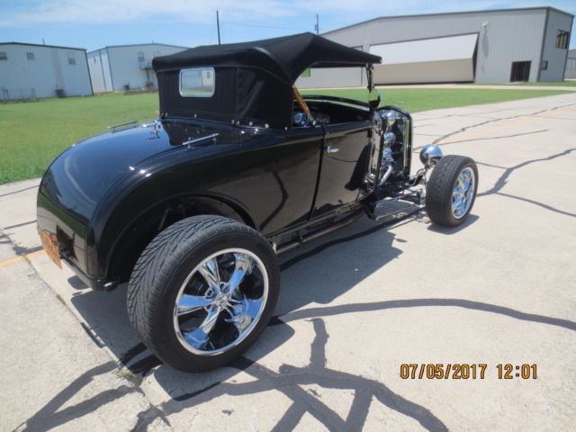 1930 Black Ford Model A Convertible