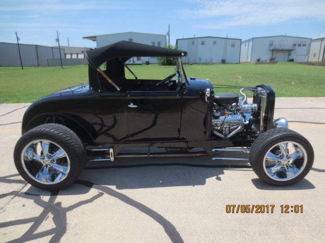 1930 Black Ford Model A Convertible