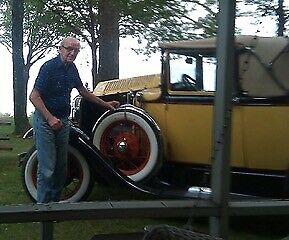 1930 Yellow Ford Model A Convertible