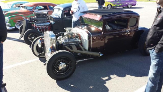 1930 Brown Ford Model A 5 window coupe