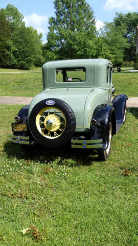 1930 Olive Green - Black Ford Model A Coupe