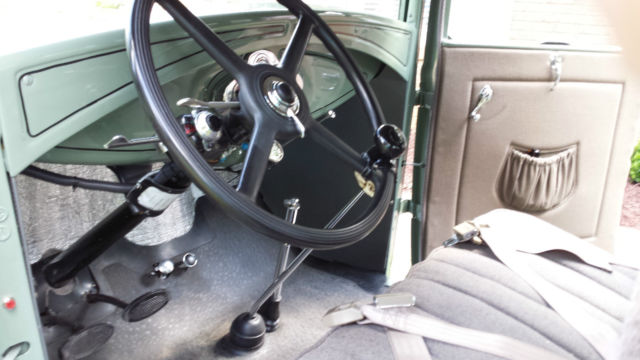 1930 Olive Green - Black Ford Model A Coupe