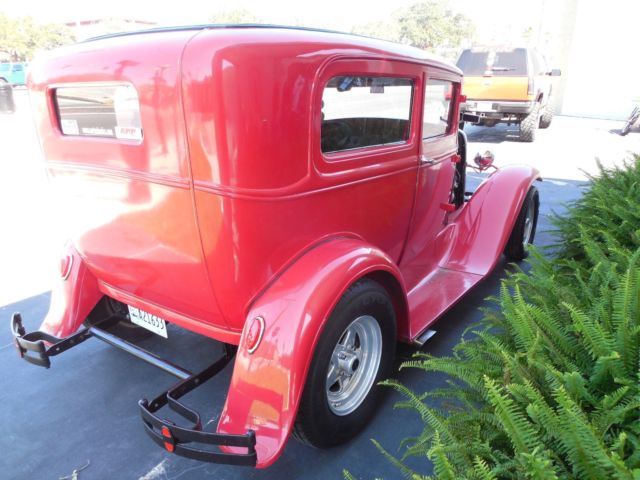 1930 Red Ford Model A Sedan