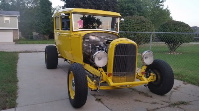 1930 CHROME YELLOW Ford Model A Sedan