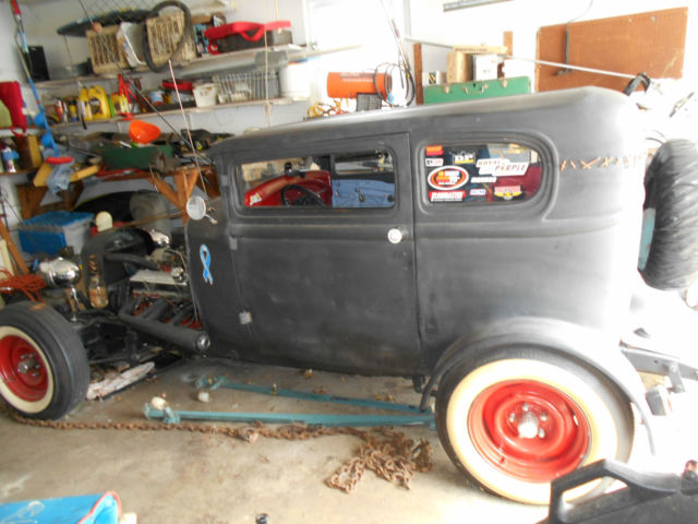 1930 Flat Black Ford Model A Sedan