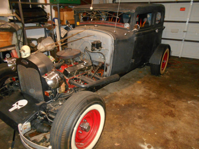 1930 Flat Black Ford Model A Sedan